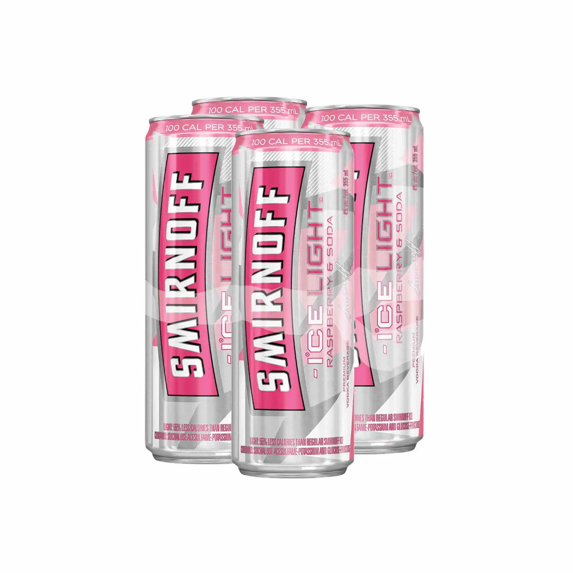 Buy Smirnoff Ice Light Raspberry Soda 4x355ml cans alcohol drink online