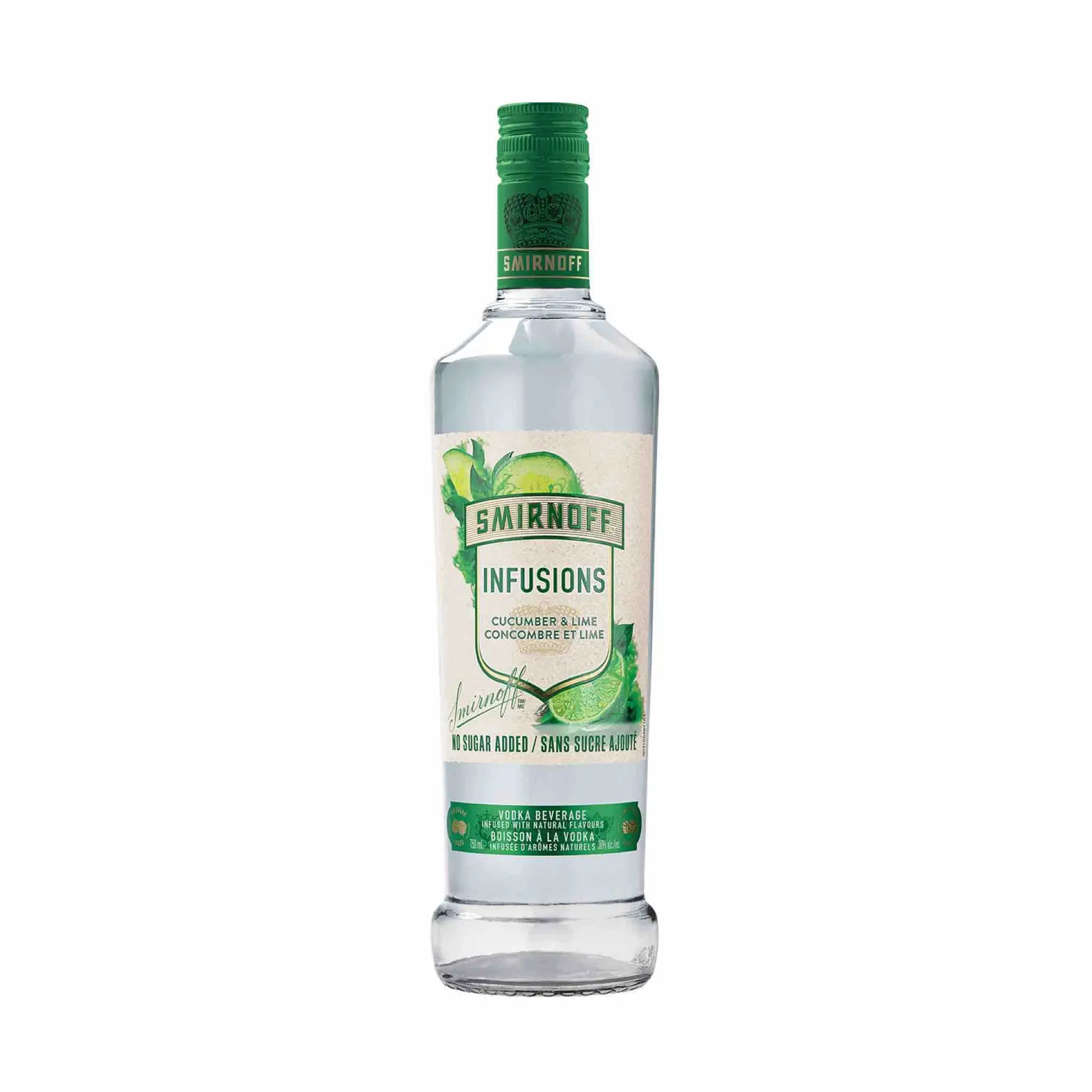 buy Smirnoff Infusions Cucumber & Lime 750mL, a lime and cucumber vodka bottle