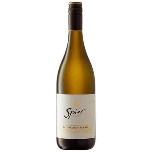 Bottle of Spier Signature Sauvignon Blanc wine, 750mL, with a label featuring the Spier brand and wine details.