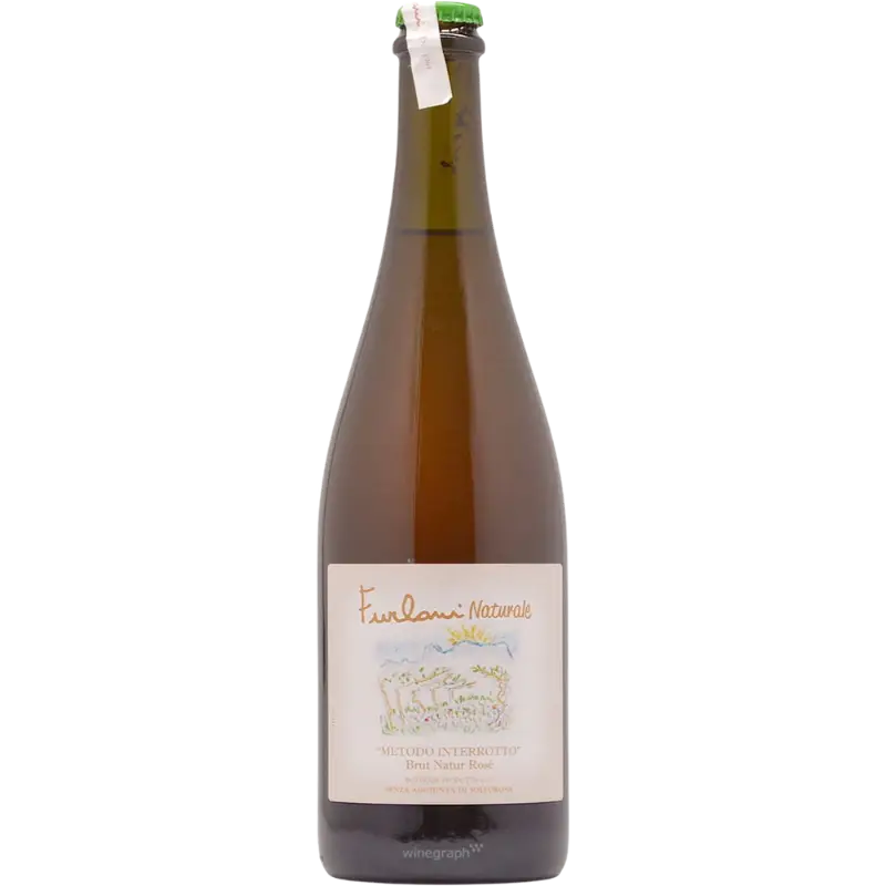 Furlani Metodo Interrotto Brut Natur Rose 750Ml Bottle Image