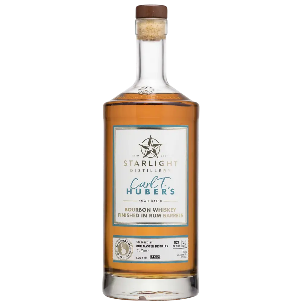 Buy Starlight Small Batch Bourbon Rum Finish 750mL, premium bourbon whiskey in clear bottle