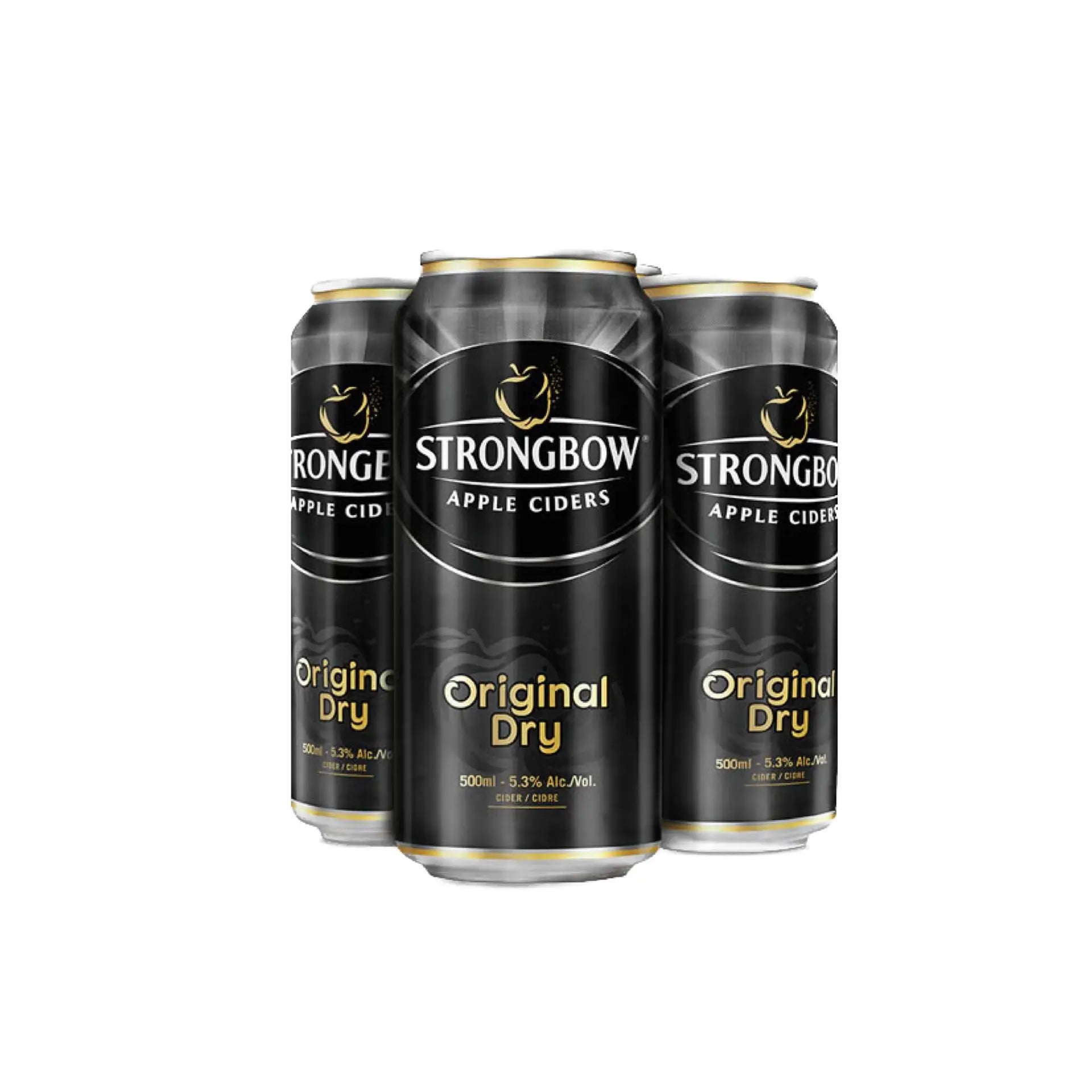 Buy Strongbow Apple Ciders Original Dry 4-pack, 500ml cans, black and gold design