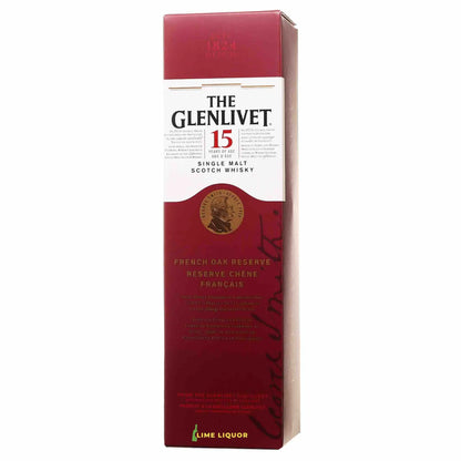 Buy The Glenlivet French Oak 15 Year Old single malt scotch whisky, 750mL box