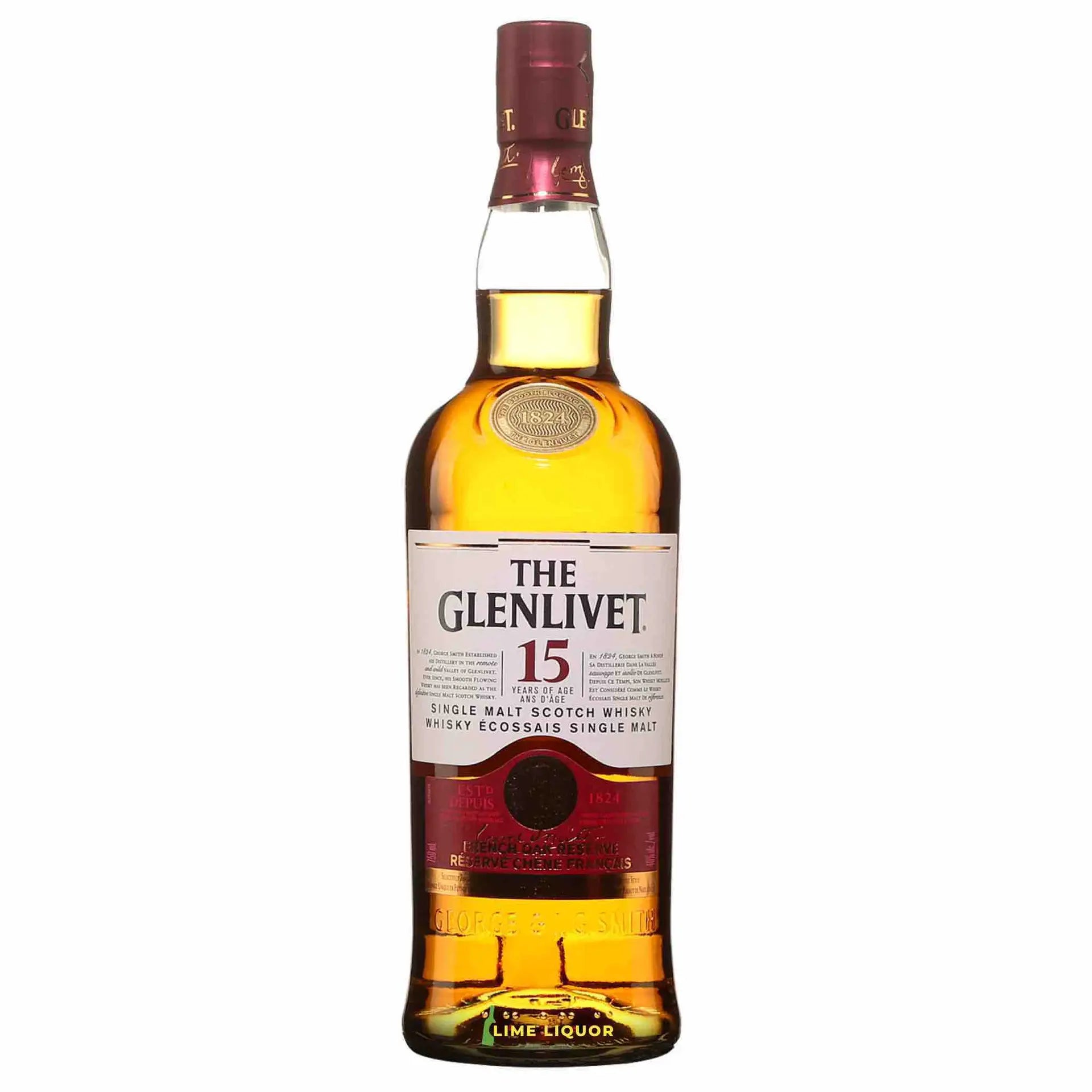 Buy The Glenlivet French Oak 15 Year Old single malt Scotch whisky bottle