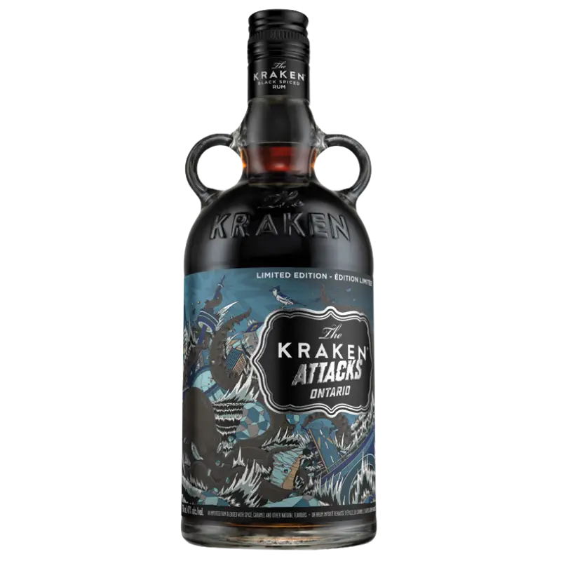Buy The Kraken Attacks Ontario 750mL, limited edition spiced rum bottle with illustrated label