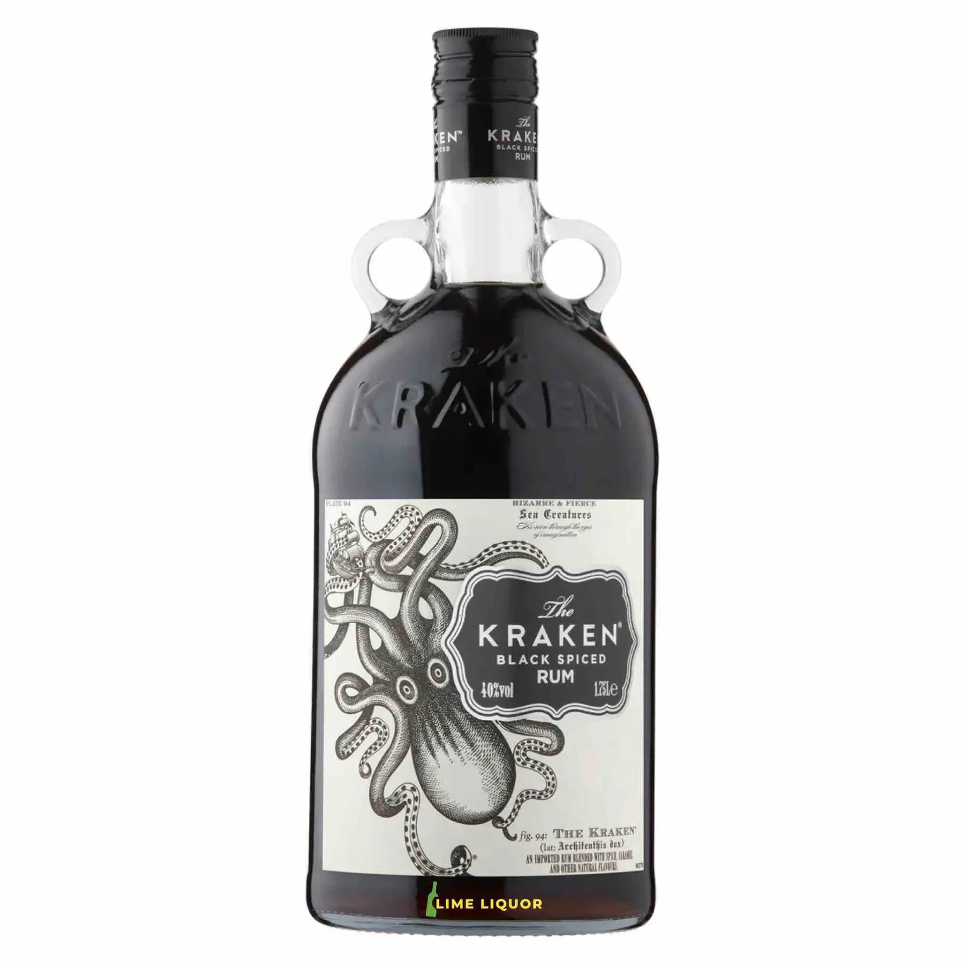 Buy The Kraken Black Spiced Rum 1.75L, dark rum bottle with octopus label, spirits online