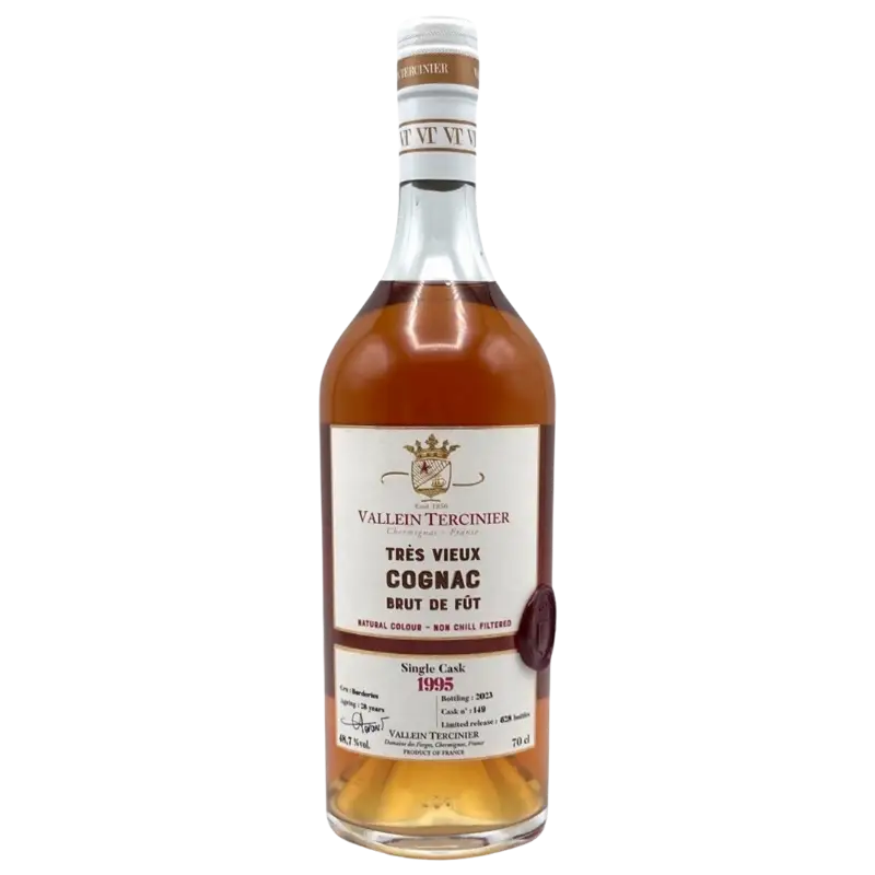Vallein Tercinier Borderies Cognac 1995 Vintage 700Ml Bottle Image