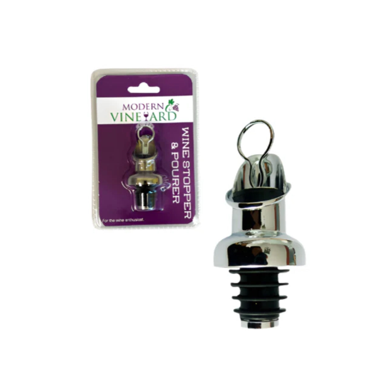 Wine Stopper Pourer Metal (Set of 12)