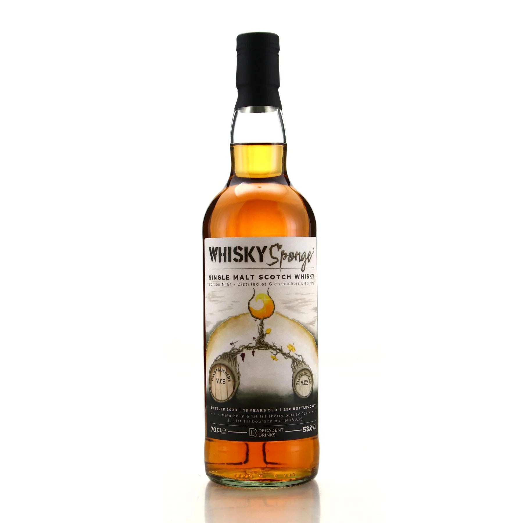 Whisky Sponge Single Malt Scotch Whisky Glentauchers Distillery Aged 18 Years 700Ml Bottle Image