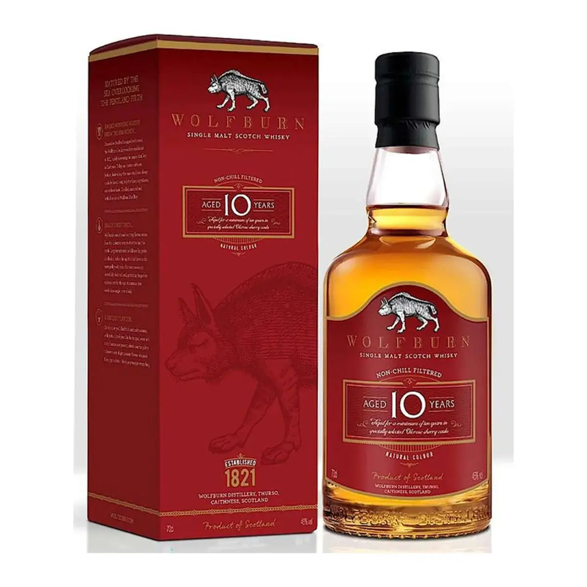 Wolfburn Single Malt Scotch Whisky Aged 10 Years 700Ml Bottle Image