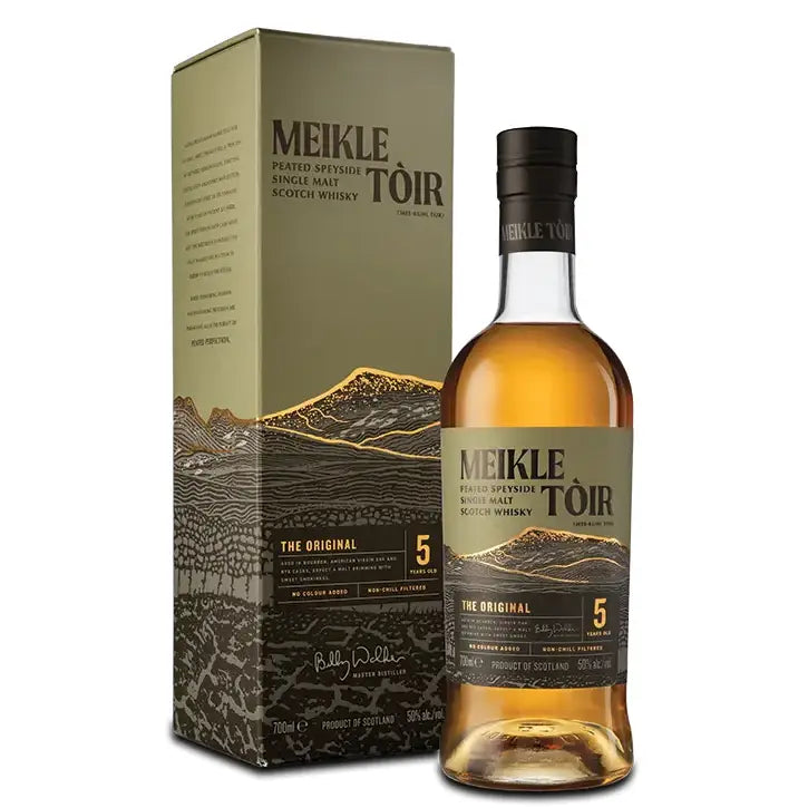 Meikle Toir Peated Single Malt Scotch Whisky Aged 5 Years The Original 700Ml Bottle Image