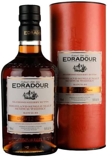 Edradour Single Malt Scotch Whisky Aged 12 Years Sherry Cask Finish 700mL
