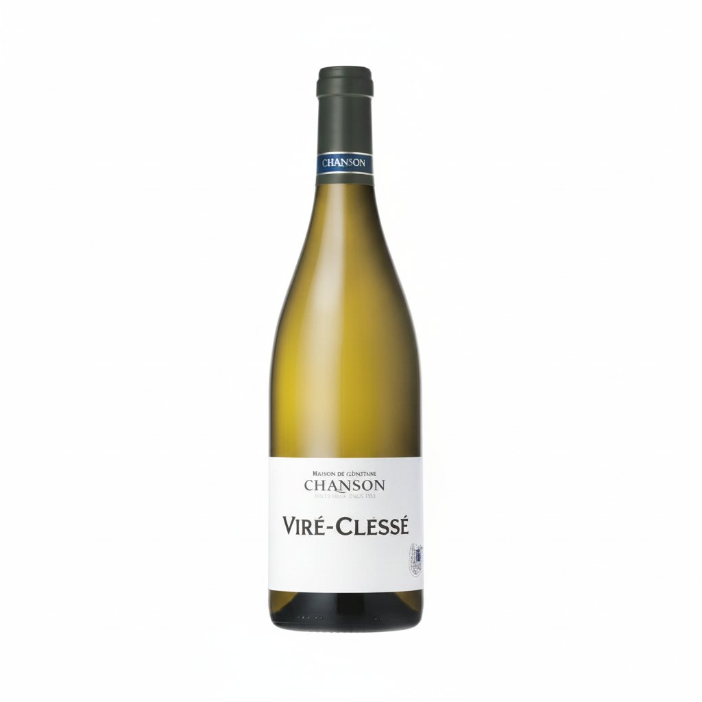 Chanson Vire Clesse white wine bottle with label, showcasing the Chanson brand and elegant packaging.