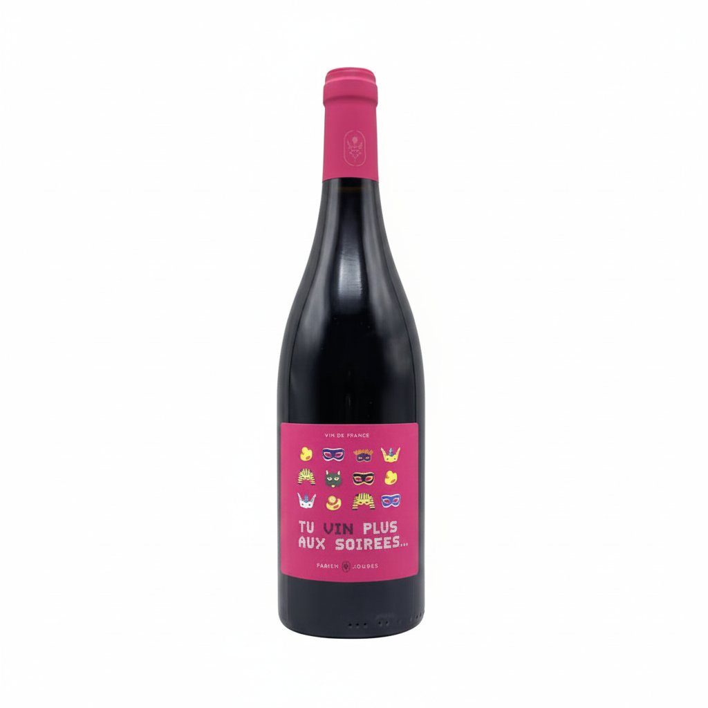 Mas Mas Del Perie Tu Vin Plus Aux Soirees wine bottle with label and cork for elegant evening gatherings