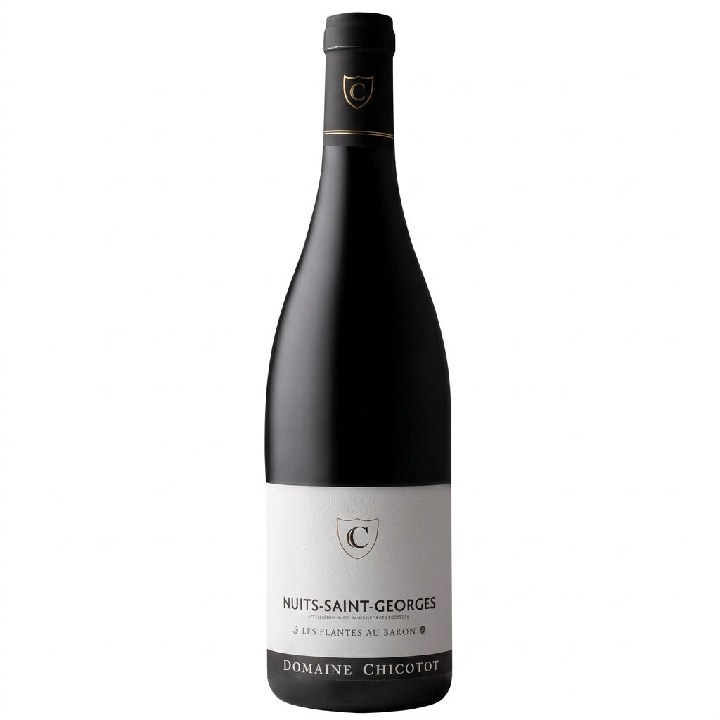 Domaine Maume-Siblas Nuits Saint Georges red wine bottle with label and foil capsule, from the Burgundy wine region.