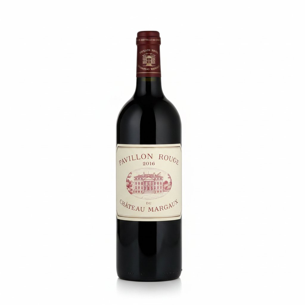 Pavillon Rouge wine bottle from Pavillon with a dark glass bottle and elegant label, showcasing the premium wine packaging.