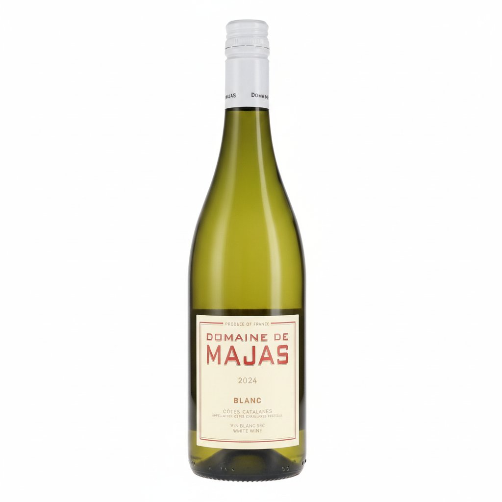 Majas Blanc fragrance bottle with elegant white packaging and minimalist design, showcasing the Majas brand identity.