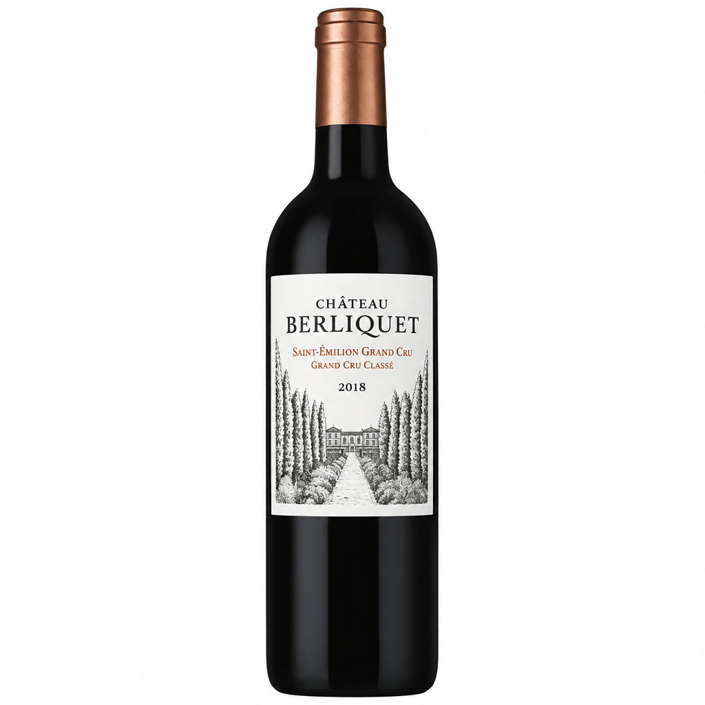 Chateau Berliquet wine bottle with label and cork, showcasing a classic design from the Chateau brand.