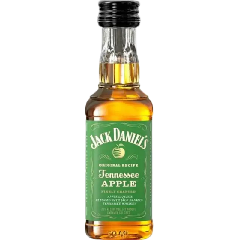 Buy Jack Daniel's Tennessee Apple 50ml mini bottle, apple whisky liqueur.