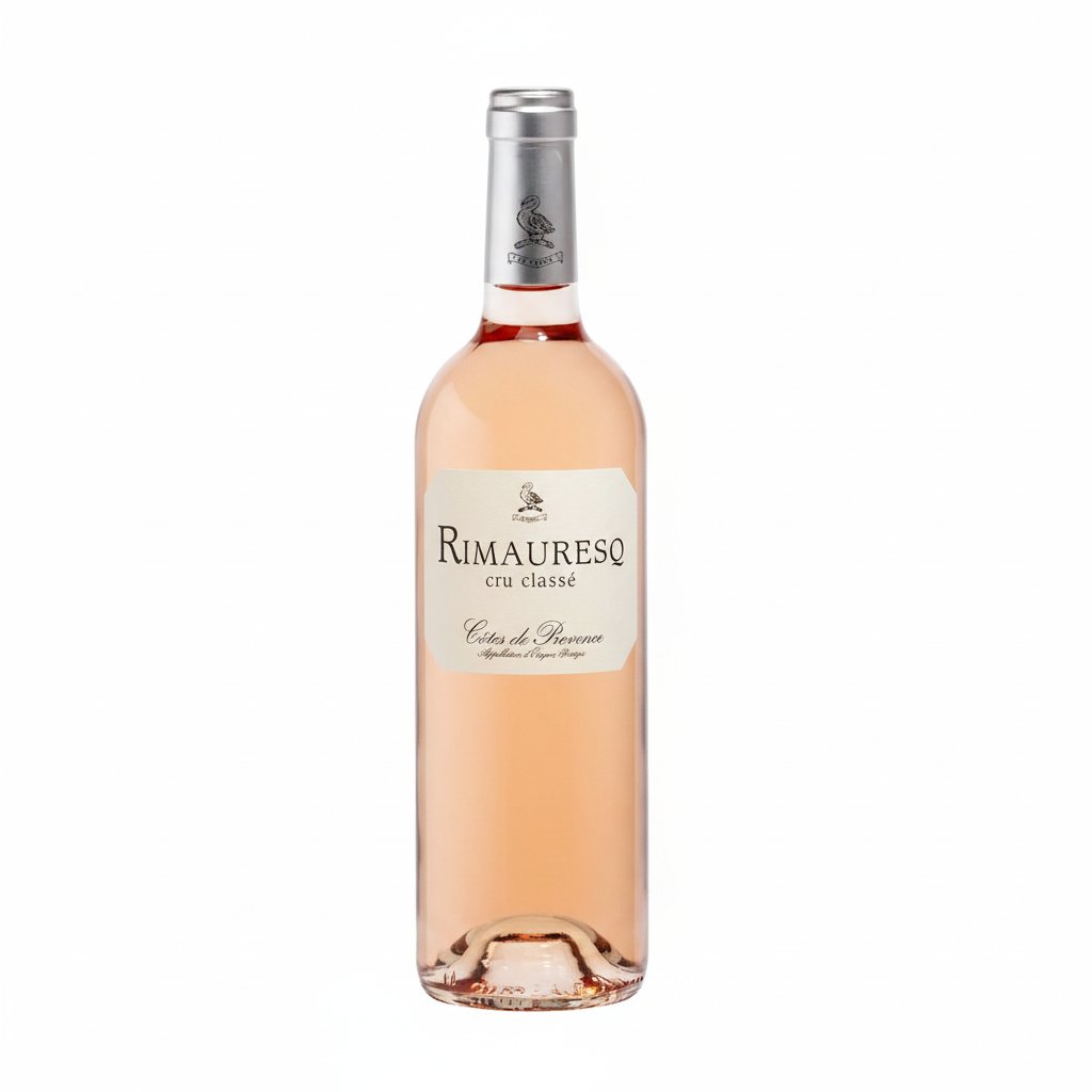 Rimauresq Classique Cru Classe Rosé wine bottle with elegant label and pink hue, showcasing a premium French wine.